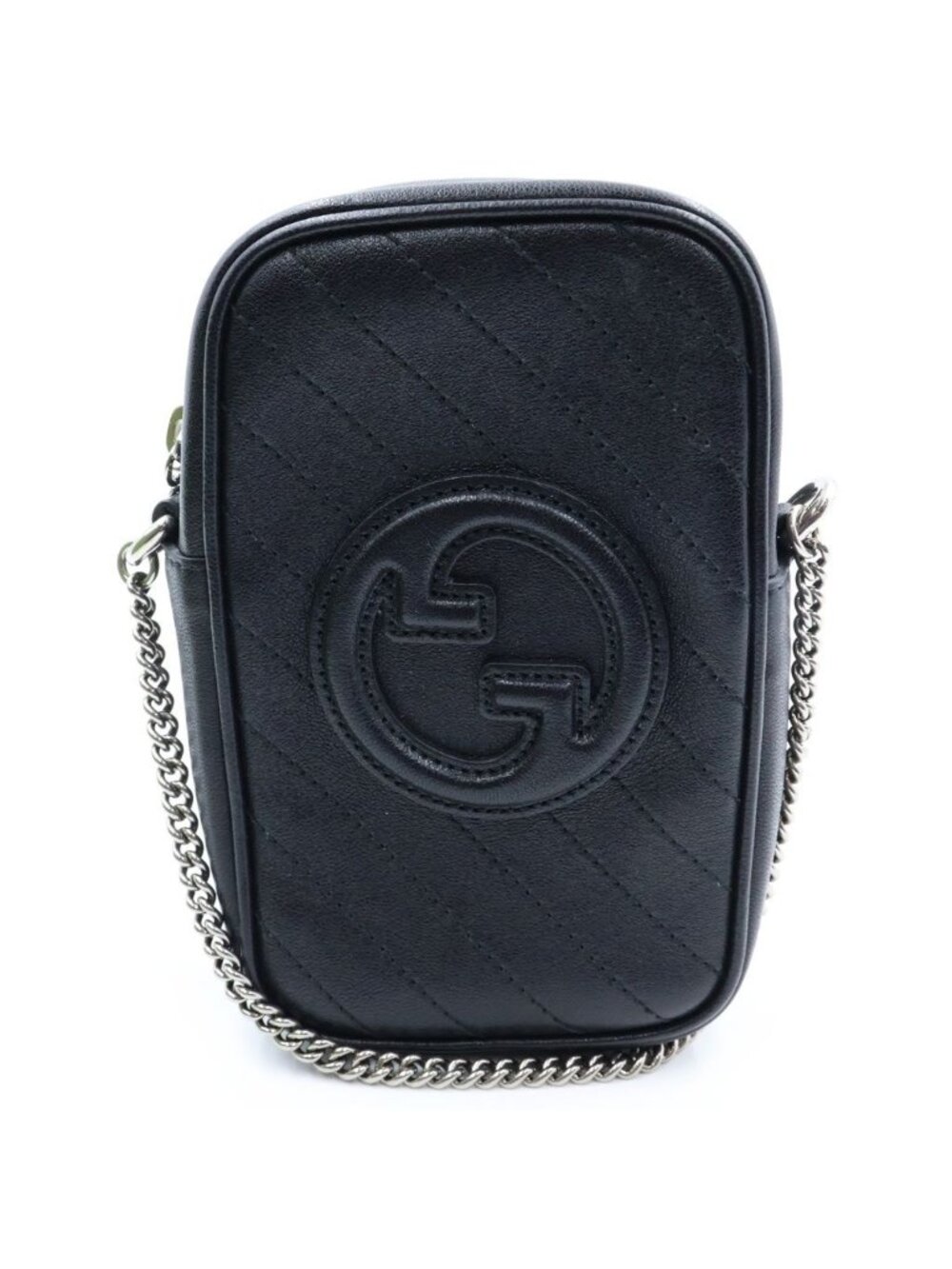 Gucci Blondie Mini Chain Shoulder Bag Leather Black